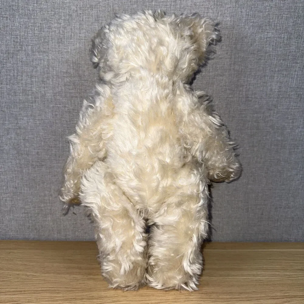 EUC English 16” Teddy Bear Company White Mohair Hand Made Bear Vintage